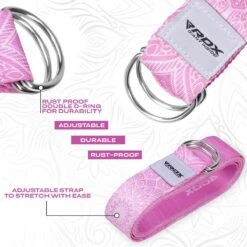 RDX SPORTS RDX F13 D-Ring Steel Buckle Cotton Yoga Strap 12 RDX SPORTS RDX F13 D-Ring Steel Buckle Cotton Yoga Strap -Rdxsports Shop f13 yoga strap pattern 5