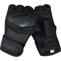 RDX SPORTS RDX F15 Noir MMA Grappling Training Gloves Open Palm Thumb Protection -Rdxsports Shop f15 noir mma gloves 9