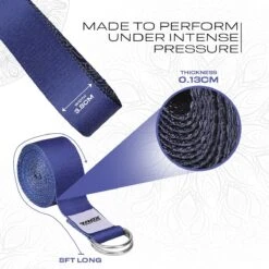 RDX SPORTS RDX F16 D-Ring Steel Buckle Cotton Yoga Strap 9 RDX SPORTS RDX F16 D-Ring Steel Buckle Cotton Yoga Strap -Rdxsports Shop f16 yoga strap pattern 3 1
