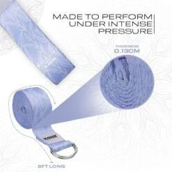 RDX SPORTS RDX F17 D-Ring Steel Buckle Cotton Yoga Strap 9 RDX SPORTS RDX F17 D-Ring Steel Buckle Cotton Yoga Strap -Rdxsports Shop f17 yoga strap pattern 3