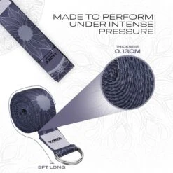 RDX SPORTS RDX F18 D-Ring Steel Buckle Cotton Yoga Strap 9 RDX SPORTS RDX F18 D-Ring Steel Buckle Cotton Yoga Strap -Rdxsports Shop f18 yoga strap pattern 3