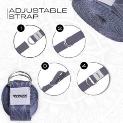 RDX SPORTS RDX F18 D-Ring Steel Buckle Cotton Yoga Strap 12 RDX SPORTS RDX F18 D-Ring Steel Buckle Cotton Yoga Strap -Rdxsports Shop f18 yoga strap pattern 6
