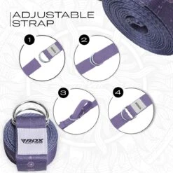 RDX SPORTS RDX F19 D-Ring Steel Buckle Cotton Yoga Strap 12 RDX SPORTS RDX F19 D-Ring Steel Buckle Cotton Yoga Strap -Rdxsports Shop f19 yoga strap pattern 6