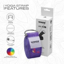 RDX SPORTS RDX F2 D-Ring Steel Buckle Cotton Yoga Strap 13 RDX SPORTS RDX F2 D-Ring Steel Buckle Cotton Yoga Strap -Rdxsports Shop f2 yoga strap pattern 7