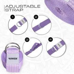 RDX SPORTS RDX F21 D-Ring Steel Buckle Cotton Yoga Strap -Rdxsports Shop f21 yoga strap pattern 6