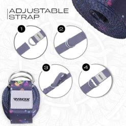 RDX SPORTS RDX F3 D-Ring Steel Buckle Cotton Yoga Strap -Rdxsports Shop f3 yoga strap pattern 6