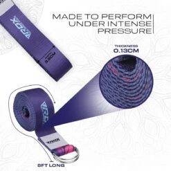 RDX SPORTS RDX F6 D-Ring Steel Buckle Cotton Yoga Strap -Rdxsports Shop f6 yoga strap pattern 3