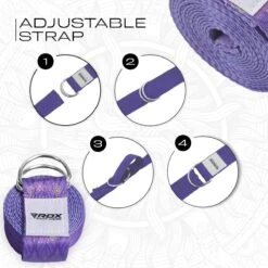RDX SPORTS RDX F7 D-Ring Steel Buckle Cotton Yoga Strap 12 RDX SPORTS RDX F7 D-Ring Steel Buckle Cotton Yoga Strap -Rdxsports Shop f7 yoga strap pattern 6