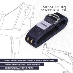 RDX SPORTS RDX F8 D-Ring Steel Buckle Cotton Yoga Strap -Rdxsports Shop f8 yoga strap pattern 5