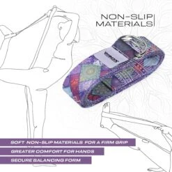 RDX SPORTS RDX F9 D-Ring Steel Buckle Cotton Yoga Strap -Rdxsports Shop f9 yoga strap pattern 5