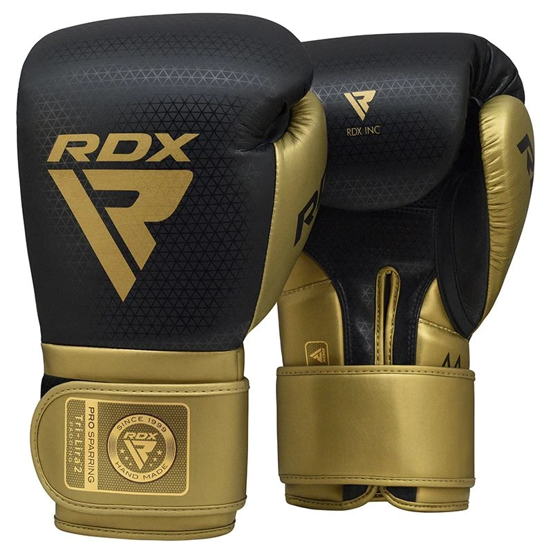 RDX SPORTS RDX L2 Mark Pro Sparring Boxing Gloves Hook And Loop Black / Golden 1 RDX SPORTS RDX L2 Mark Pro Sparring Boxing Gloves Hook And Loop Black / Golden