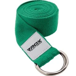RDX SPORTS RDX P8 Non-Slip Cotton Yoga Strap With Rust Proof Steel D-Ring Buckle -Rdxsports Shop green yoga strap 1