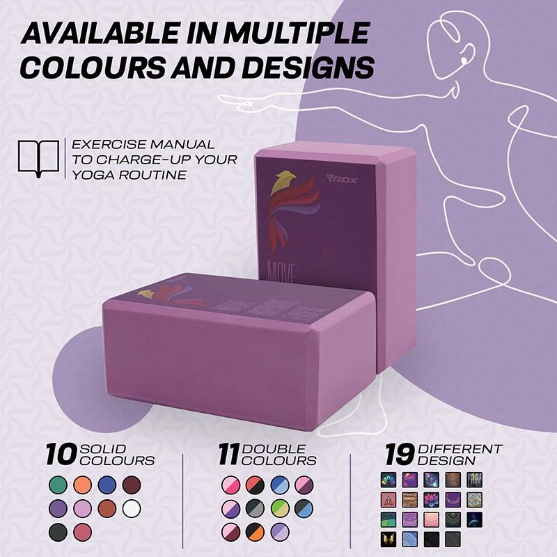 RDX SPORTS RDX D5 High Density EVA Foam Yoga Blocks Non-Slip Brick 9 RDX SPORTS RDX D5 High Density EVA Foam Yoga Blocks Non-Slip Brick - Image 9