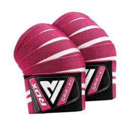 RDX SPORTS RDX K4 Weightlifting Knee Wraps OEKO-TEX® Standard 100 Certified -Rdxsports Shop k4 weightlifting knee wraps pink 2