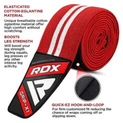 RDX SPORTS RDX K4 Weightlifting Knee Wraps OEKO-TEX® Standard 100 Certified -Rdxsports Shop k4 weightlifting knee wraps red 1 2