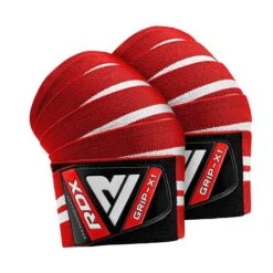 RDX SPORTS RDX K4 Weightlifting Knee Wraps OEKO-TEX® Standard 100 Certified -Rdxsports Shop k4 weightlifting knee wraps red 2
