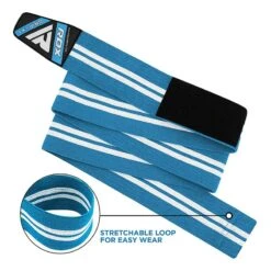 RDX SPORTS RDX K4 Weightlifting Knee Wraps OEKO-TEX® Standard 100 Certified -Rdxsports Shop k4 weightlifting knee wraps sky blue 2 2