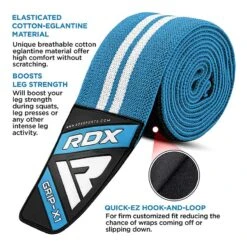 RDX SPORTS RDX K4 Weightlifting Knee Wraps OEKO-TEX® Standard 100 Certified -Rdxsports Shop k4 weightlifting knee wraps sky blue 3 2