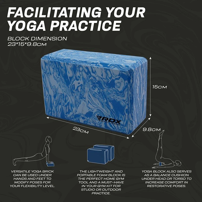 RDX SPORTS RDX LU EVA Foam High Density Non-Slips Yoga Block 7 RDX SPORTS RDX LU EVA Foam High Density Non-Slips Yoga Block - Image 7