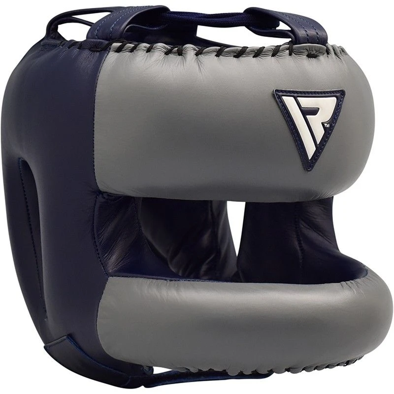 RDX SPORTS RDX O2 Full Face Nose Protection Guard Boxing Sparring Headgear Blue / Gray 1 RDX SPORTS RDX O2 Full Face Nose Protection Guard Boxing Sparring Headgear Blue / Gray