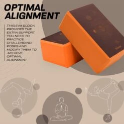 RDX SPORTS RDX D1 High Density EVA Foam Yoga Blocks Non-Slip Brick 12 RDX SPORTS RDX D1 High Density EVA Foam Yoga Blocks Non-Slip Brick -Rdxsports Shop orange design yoga blocks 5