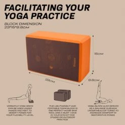 RDX SPORTS RDX D1 High Density EVA Foam Yoga Blocks Non-Slip Brick 14 RDX SPORTS RDX D1 High Density EVA Foam Yoga Blocks Non-Slip Brick -Rdxsports Shop orange design yoga blocks 7
