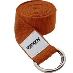 RDX SPORTS RDX P8 Non-Slip Cotton Yoga Strap With Rust Proof Steel D-Ring Buckle -Rdxsports Shop orange yoga strap 1