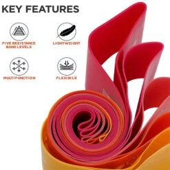 RDX SPORTS RDX MP 5-in-1 Pull Up Assist & Body Stretching Bands For Resistance Training -Rdxsports Shop pink mp resistance band set 7