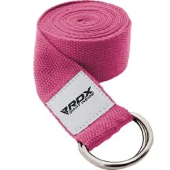 RDX SPORTS RDX P8 Non-Slip Cotton Yoga Strap With Rust Proof Steel D-Ring Buckle -Rdxsports Shop pink yoga strap 1