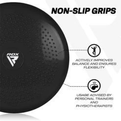 RDX SPORTS RDX PM Stability Cushion Seat Wobble Balance Disc With Air Pump -Rdxsports Shop pm core stability balance disc black 2