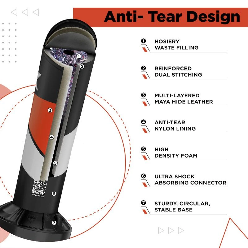 RDX SPORTS RDX R8 4ft Kids Free Standing Punch Bag Grey With Gloves For Training & Workout Set 7 RDX SPORTS RDX R8 4ft Kids Free Standing Punch Bag Grey With Gloves For Training & Workout Set - Image 7