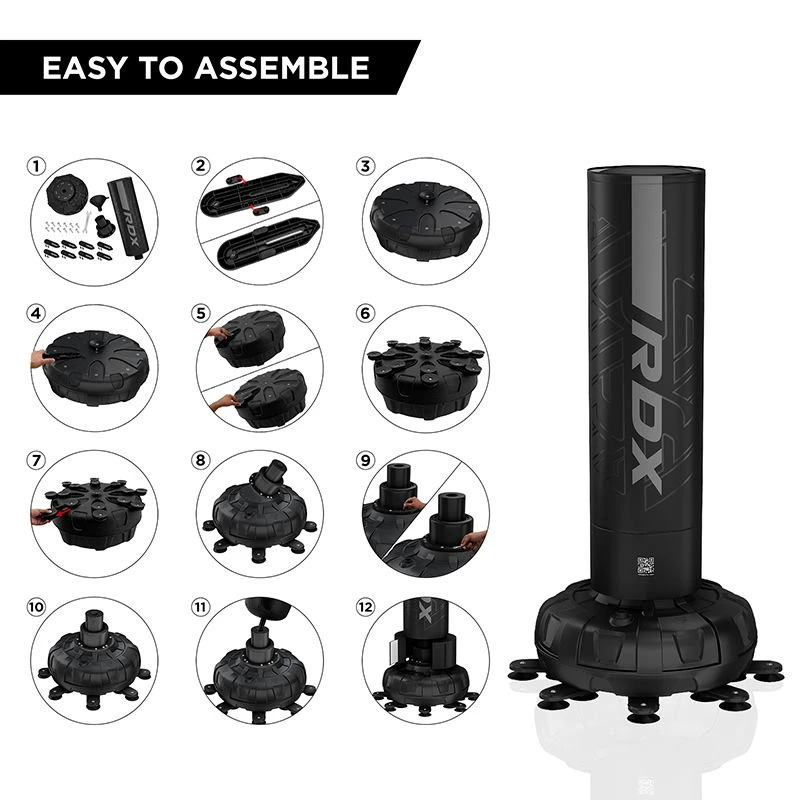 RDX SPORTS RDX F6 6FT KARA GOLDEN & BLACK FREE STANDING PUNCH BAG & MITTS SET 12 RDX SPORTS RDX F6 6FT KARA GOLDEN & BLACK FREE STANDING PUNCH BAG & MITTS SET - Image 12