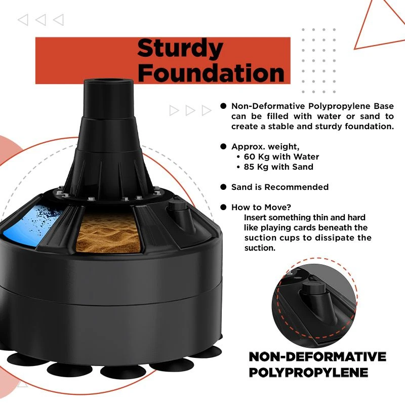 RDX SPORTS RDX R8 4ft Kids Free Standing Punch Bag Grey With Gloves For Training & Workout Set 9 RDX SPORTS RDX R8 4ft Kids Free Standing Punch Bag Grey With Gloves For Training & Workout Set - Image 9