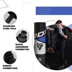 RDX SPORTS RDX R8 4ft Kids Free Standing Punch Bag Blue With Gloves For Training & Workout Set -Rdxsports Shop punch bag blue 2 2