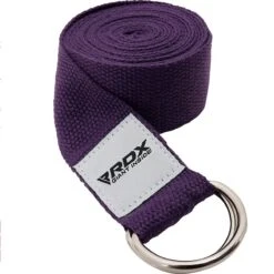 RDX SPORTS RDX P8 Non-Slip Cotton Yoga Strap With Rust Proof Steel D-Ring Buckle -Rdxsports Shop purple yoga strap 1