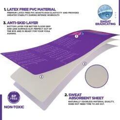 RDX SPORTS RDX D2 Iris 6mm PVC Yoga Mat Orchid Phoenix 10 RDX SPORTS RDX D2 Iris 6mm PVC Yoga Mat Orchid Phoenix -Rdxsports Shop pvc yoga d2 mat 5