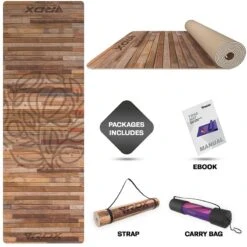 RDX SPORTS RDX D4 Iris 6mm PVC Yoga Mat Rustic Wood 11 RDX SPORTS RDX D4 Iris 6mm PVC Yoga Mat Rustic Wood -Rdxsports Shop pvc yoga d4 mat 8 1