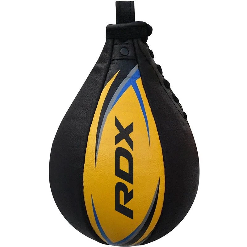 RDX SPORTS RDX 2Y Boxing & MMA Training Leather Speed Bag With Swivel Black / Yellow 4 RDX SPORTS RDX 2Y Boxing & MMA Training Leather Speed Bag With Swivel Black / Yellow - Image 4