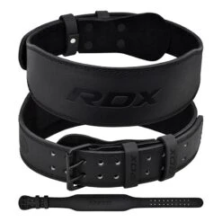 RDX SPORTS RDX 4 Inch Padded Leather Weightlifting Fitness Gym Belt