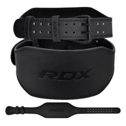 RDX SPORTS RDX 6 Inch Leather Weightlifting Fitness Gym Belt
