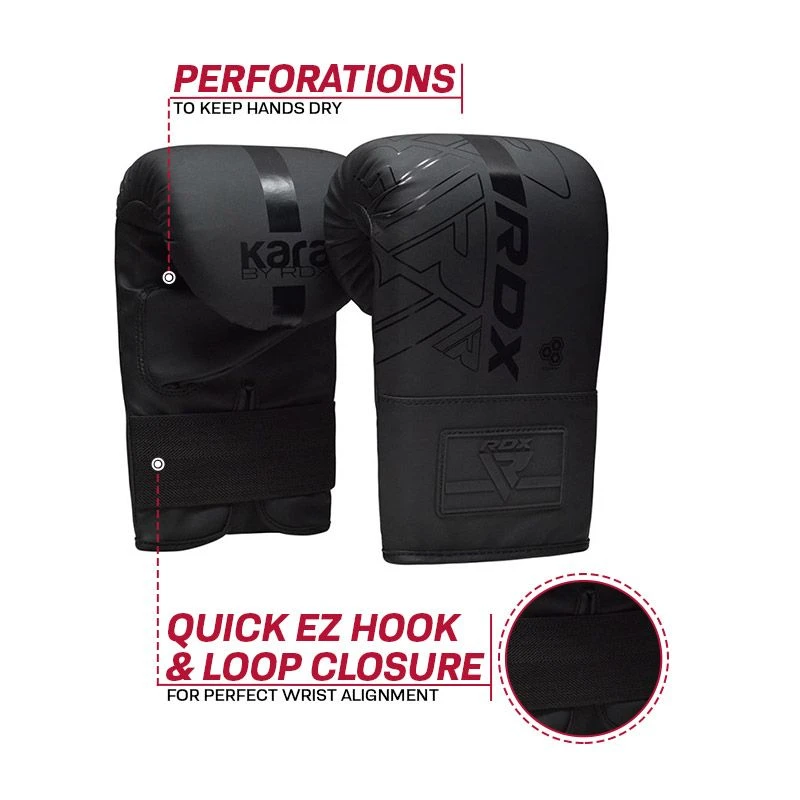 RDX SPORTS RDX F6 KARA Bag Gloves 4oz Black 5 RDX SPORTS RDX F6 KARA Bag Gloves 4oz Black - Image 5
