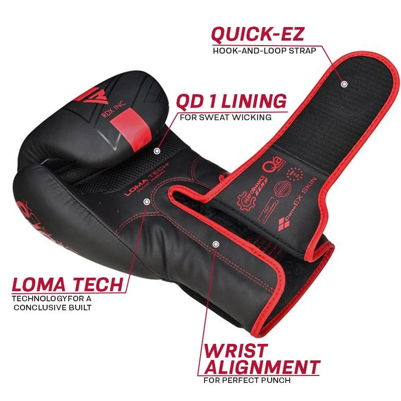 RDX SPORTS RDX F6 Kara Boxing Training Gloves Black 3 RDX SPORTS RDX F6 Kara Boxing Training Gloves Black - Image 3