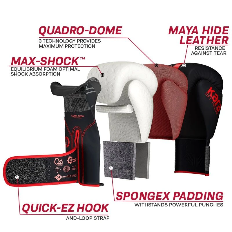 RDX SPORTS RDX F6 Kara Boxing Training Gloves Black 5 RDX SPORTS RDX F6 Kara Boxing Training Gloves Black - Image 5