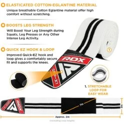 RDX SPORTS RDX K1 Elasticated Knee Compression Bandage Wraps OEKO-TEX® Standard 100 Certified -Rdxsports Shop rdx k1 elasticated knee compression bandage wraps 9