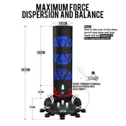 RDX SPORTS RDX KT Ronin 6ft 2-in-1 Blue Free Standing Target Punch Bags With Mitts Set -Rdxsports Shop rdx kt ronin 6ft 2 in 1 blue free standing target punch bags with mitts set 4