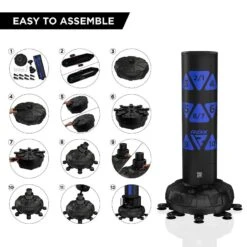 RDX SPORTS RDX KT Ronin 6ft 2-in-1 Blue Free Standing Target Punch Bags With Mitts Set -Rdxsports Shop rdx kt ronin 6ft 2 in 1 blue free standing target punch bags with mitts set 5