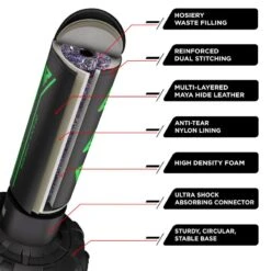 RDX SPORTS RDX KT Ronin 6ft 2-in-1 Green Free Standing Target Punch Bags With Mitts Set -Rdxsports Shop rdx kt ronin 6ft 2 in 1 green free standing target punch bags with mitts set 3