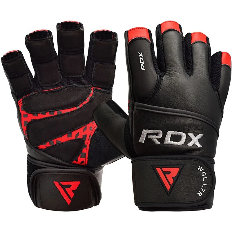RDX SPORTS RDX L7 Leather Weight Lifting Heavy Duty Gym Gloves With Long Wrist Strap 1 RDX SPORTS RDX L7 Leather Weight Lifting Heavy Duty Gym Gloves With Long Wrist Strap