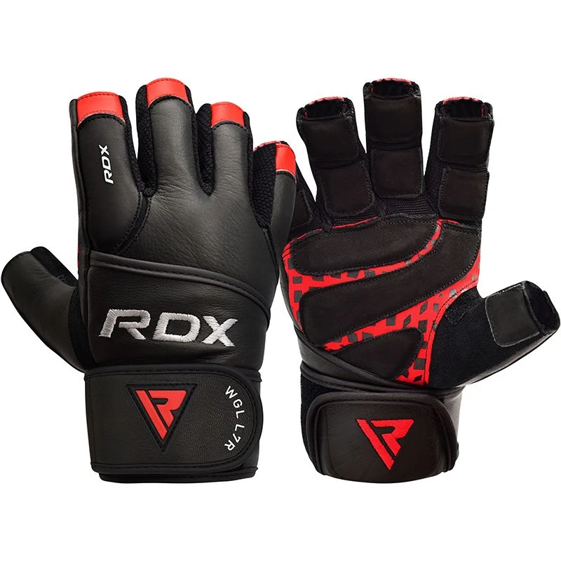 RDX SPORTS RDX L7 Leather Weight Lifting Heavy Duty Gym Gloves With Long Wrist Strap 6 RDX SPORTS RDX L7 Leather Weight Lifting Heavy Duty Gym Gloves With Long Wrist Strap - Image 6