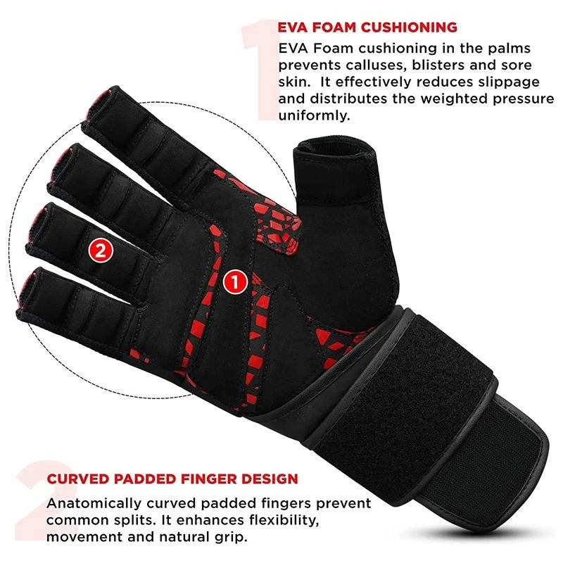 RDX SPORTS RDX L7 Weight Lifting Leather Gym Gloves 3 RDX SPORTS RDX L7 Weight Lifting Leather Gym Gloves - Image 3